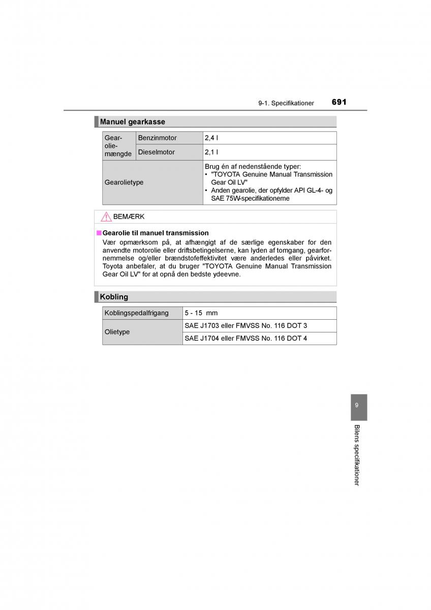 Toyota RAV4 IV 4 Bilens instruktionsbog / page 691