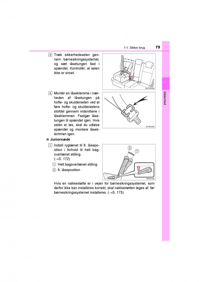 Toyota RAV4 IV 4 Bilens instruktionsbog / page 75