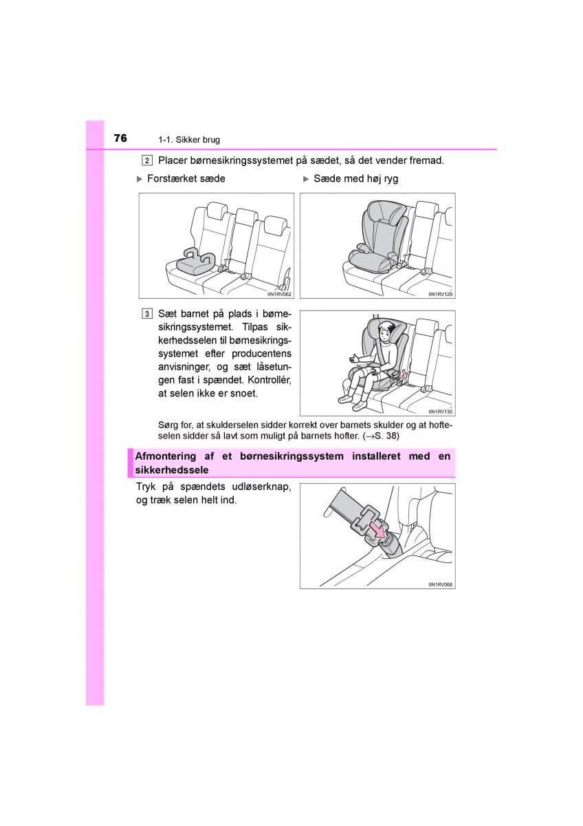 Toyota RAV4 IV 4 Bilens instruktionsbog / page 76