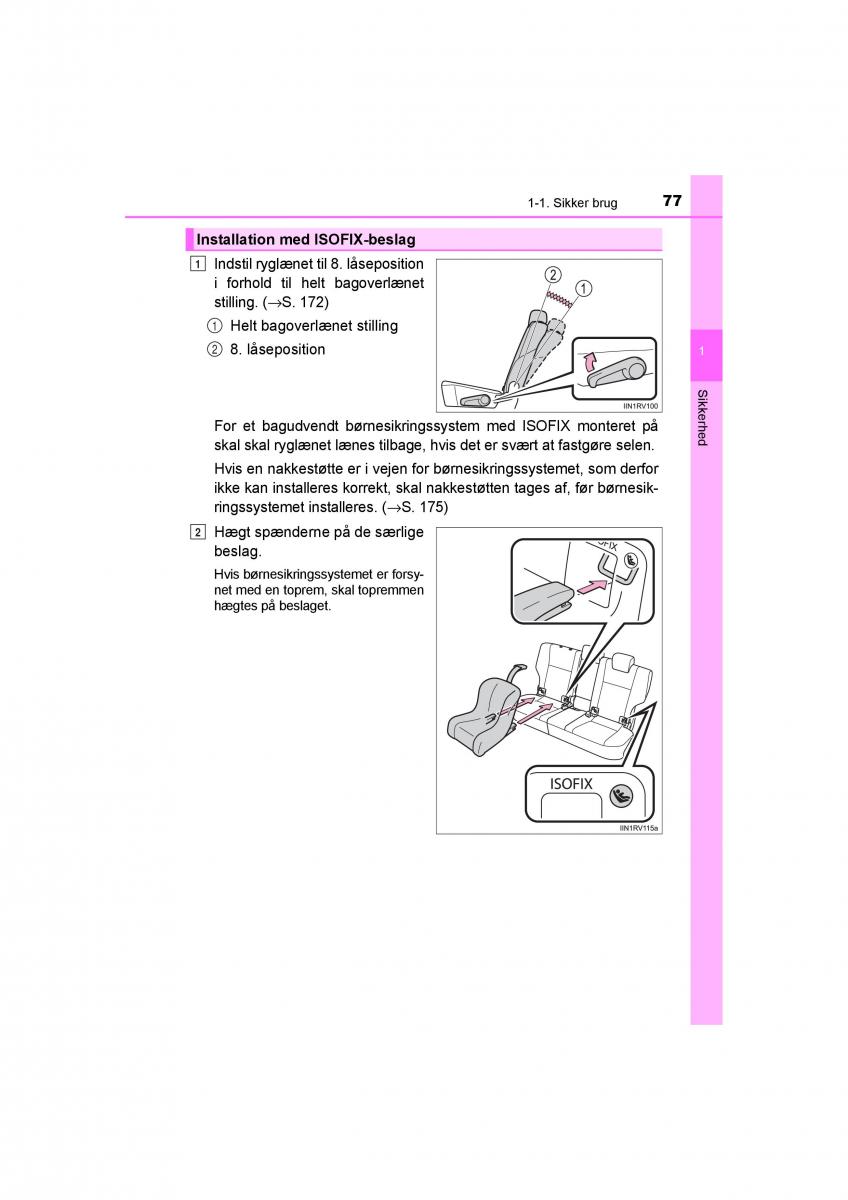 Toyota RAV4 IV 4 Bilens instruktionsbog / page 77