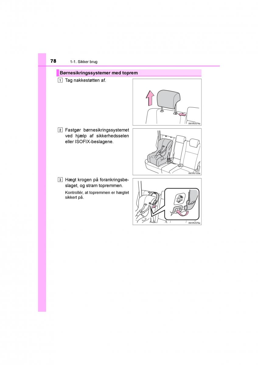 Toyota RAV4 IV 4 Bilens instruktionsbog / page 78