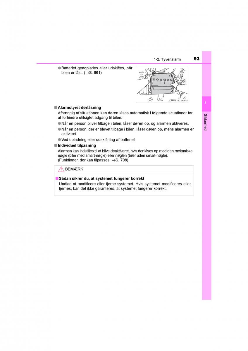 Toyota RAV4 IV 4 Bilens instruktionsbog / page 93