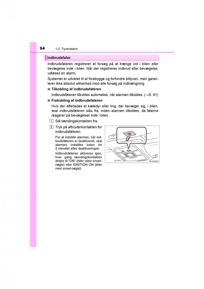 Toyota RAV4 IV 4 Bilens instruktionsbog / page 94