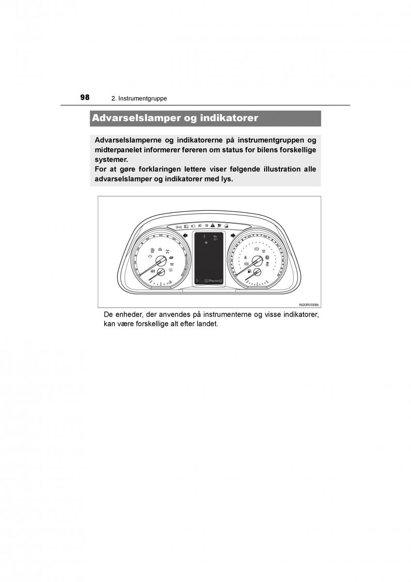 Toyota RAV4 IV 4 Bilens instruktionsbog / page 98