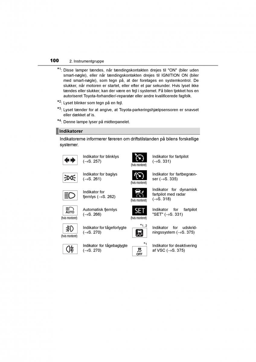 Toyota RAV4 IV 4 Bilens instruktionsbog / page 100