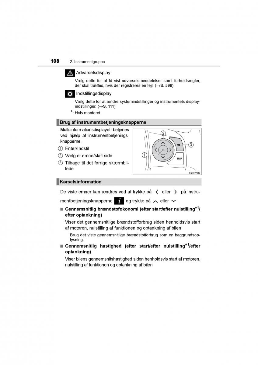 Toyota RAV4 IV 4 Bilens instruktionsbog / page 108