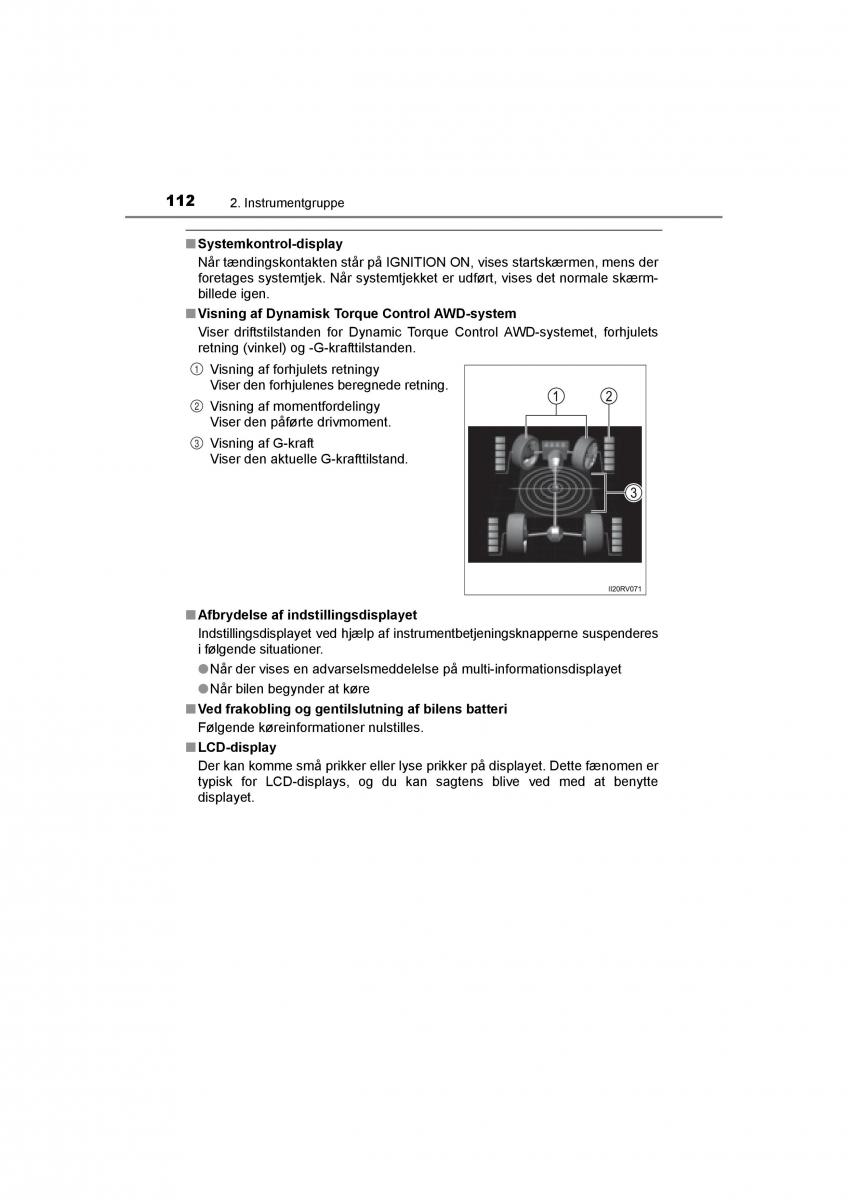 Toyota RAV4 IV 4 Bilens instruktionsbog / page 112