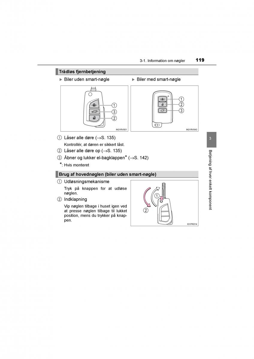 Toyota RAV4 IV 4 Bilens instruktionsbog / page 119