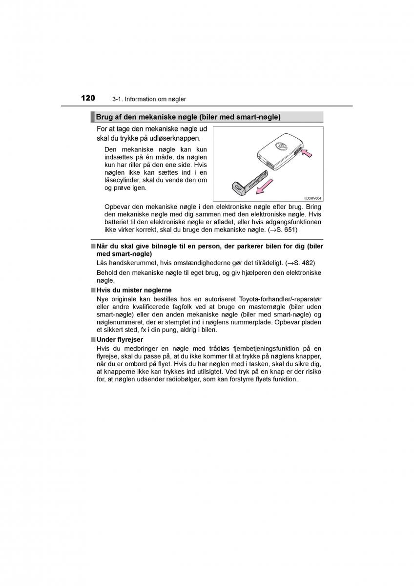 Toyota RAV4 IV 4 Bilens instruktionsbog / page 120