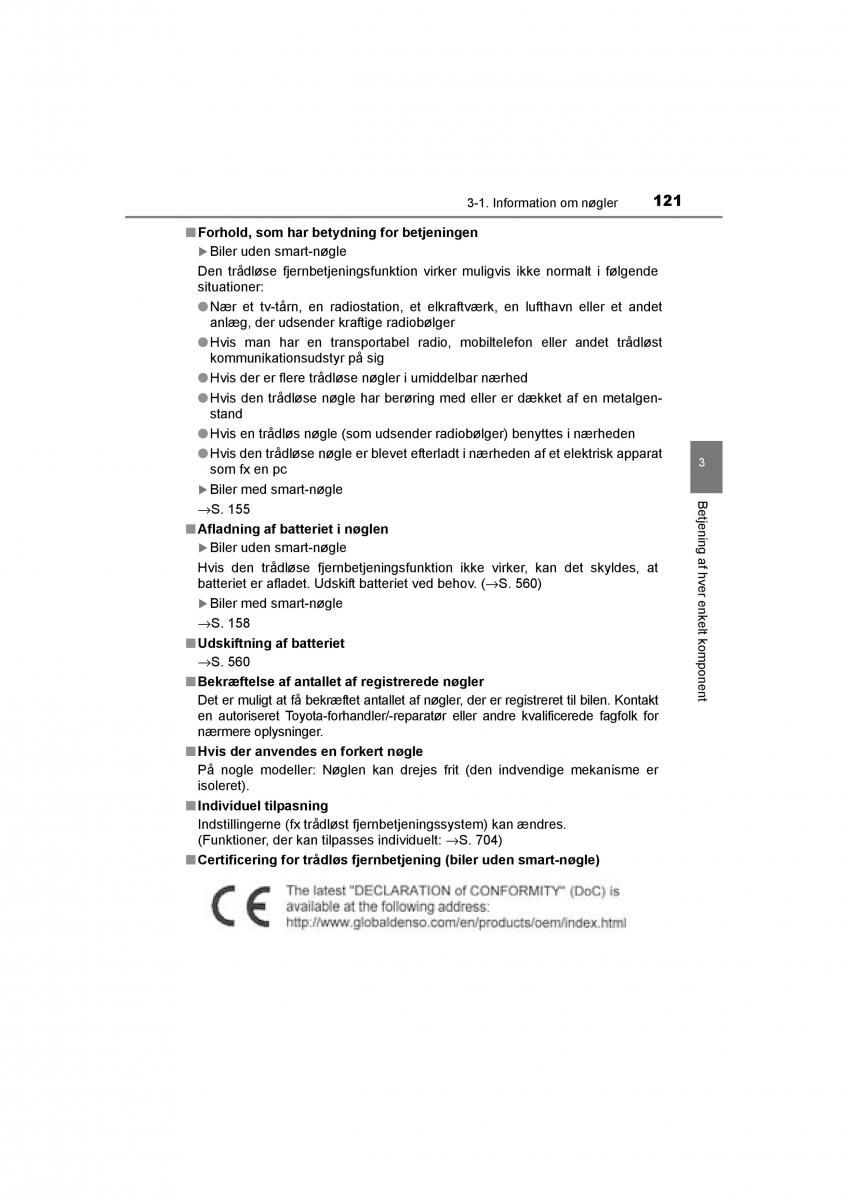 Toyota RAV4 IV 4 Bilens instruktionsbog / page 121