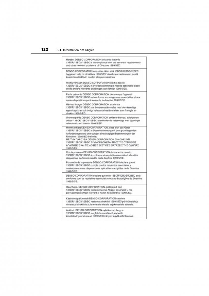 Toyota RAV4 IV 4 Bilens instruktionsbog / page 122