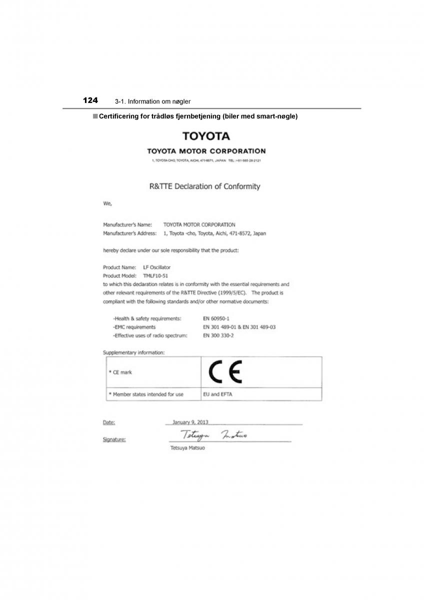 Toyota RAV4 IV 4 Bilens instruktionsbog / page 124