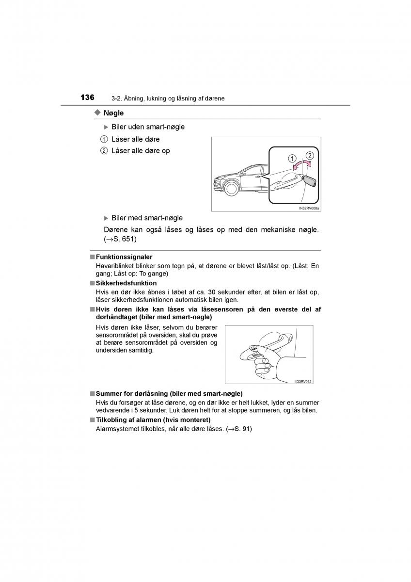 Toyota RAV4 IV 4 Bilens instruktionsbog / page 136