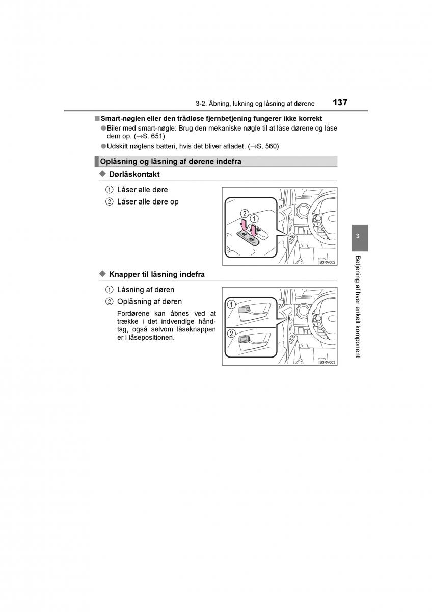 Toyota RAV4 IV 4 Bilens instruktionsbog / page 137