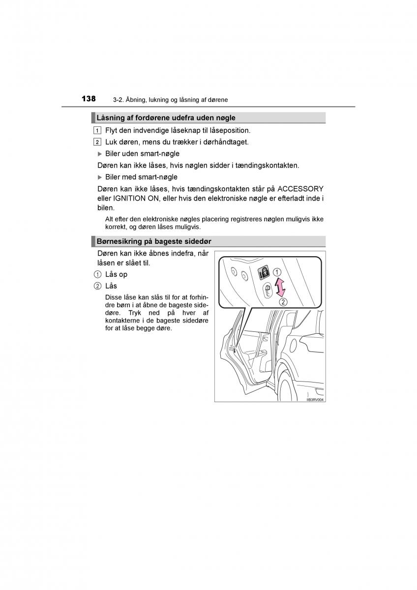 Toyota RAV4 IV 4 Bilens instruktionsbog / page 138