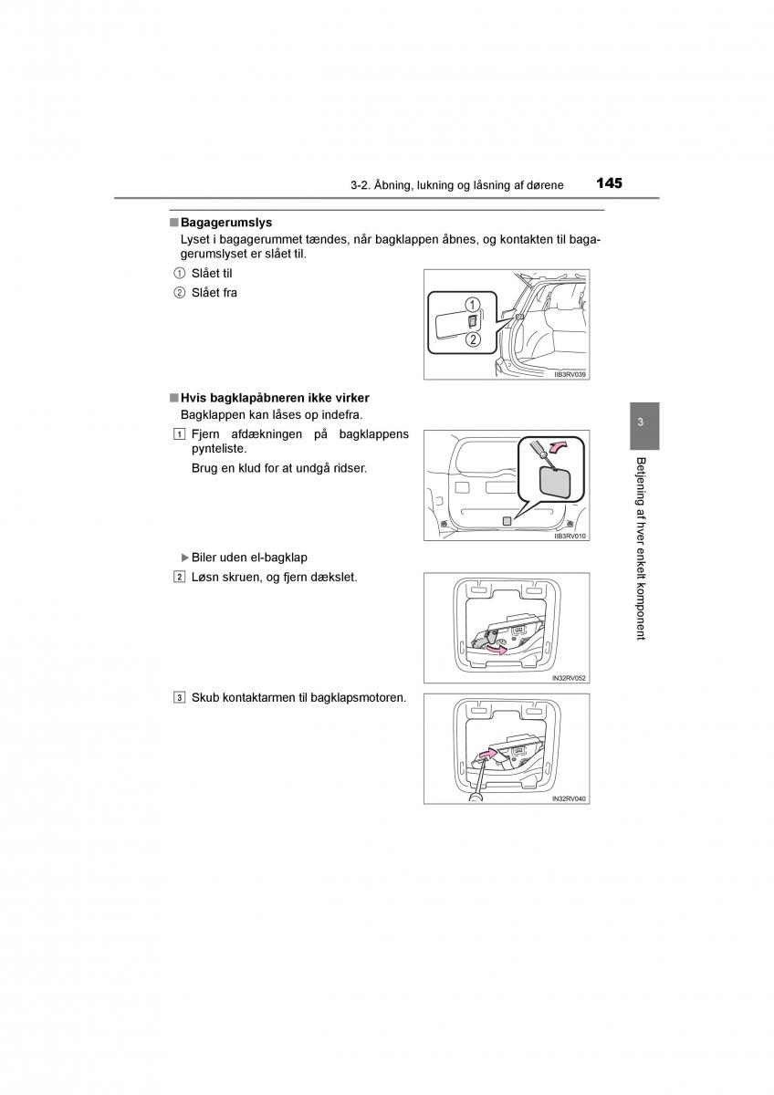 Toyota RAV4 IV 4 Bilens instruktionsbog / page 145