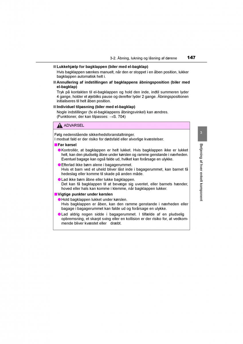 Toyota RAV4 IV 4 Bilens instruktionsbog / page 147