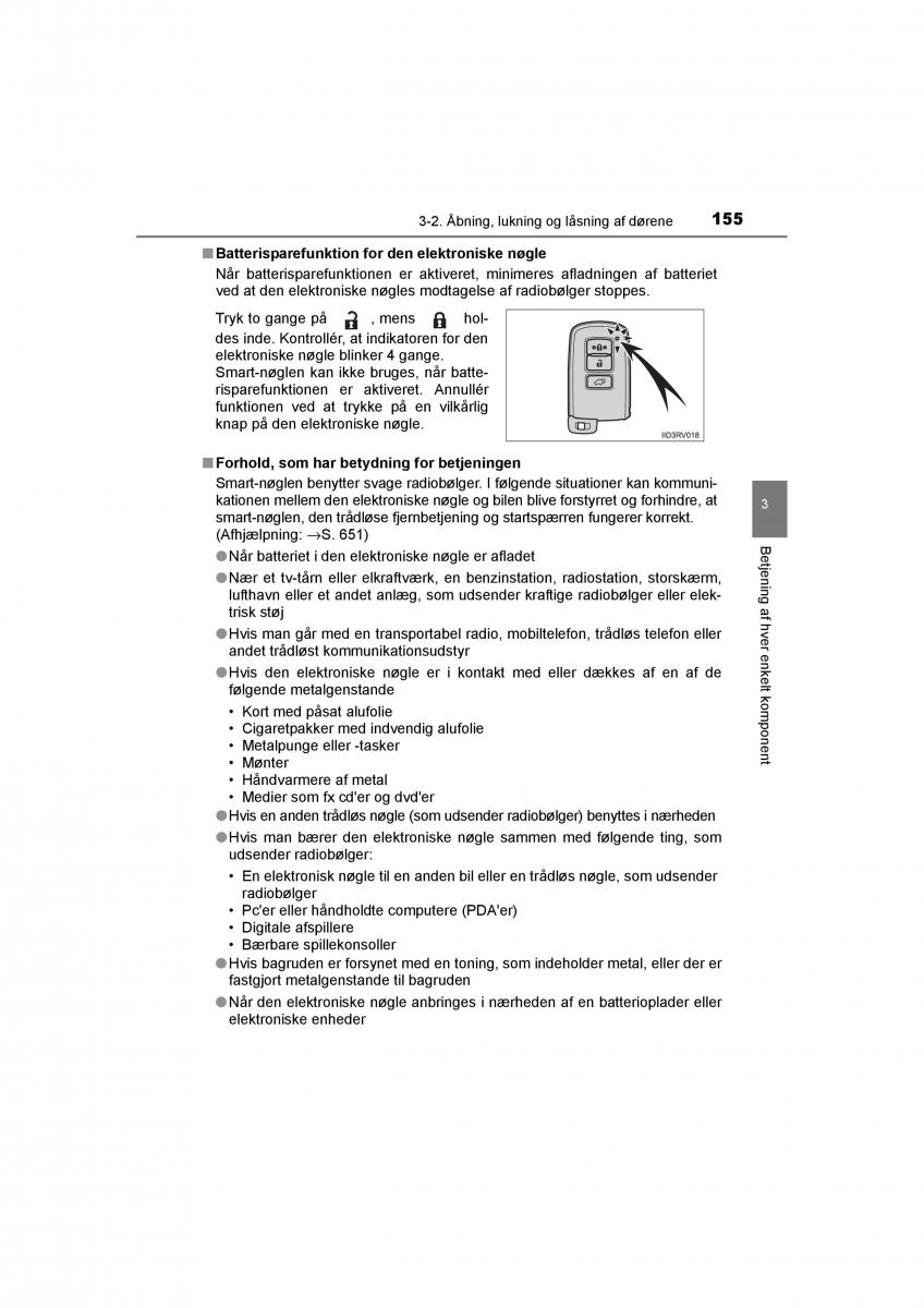 Toyota RAV4 IV 4 Bilens instruktionsbog / page 155