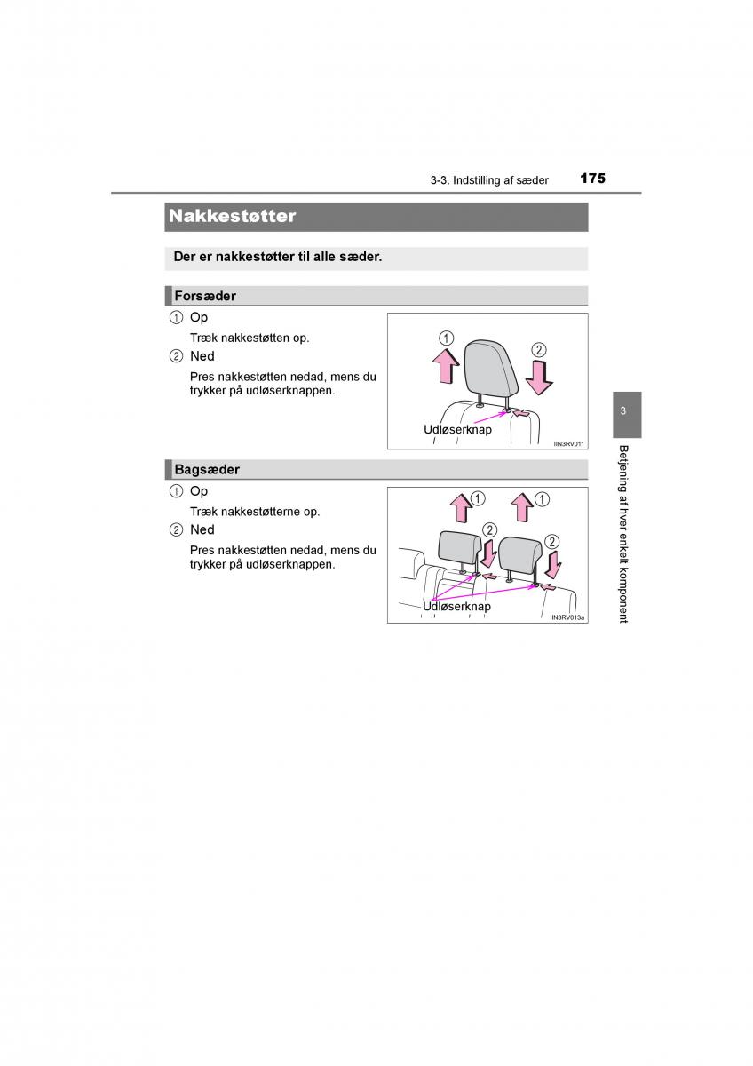 Toyota RAV4 IV 4 Bilens instruktionsbog / page 175