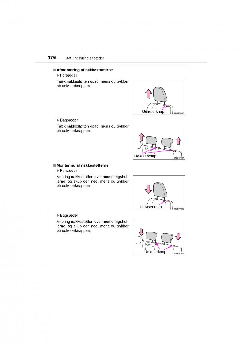 Toyota RAV4 IV 4 Bilens instruktionsbog / page 176