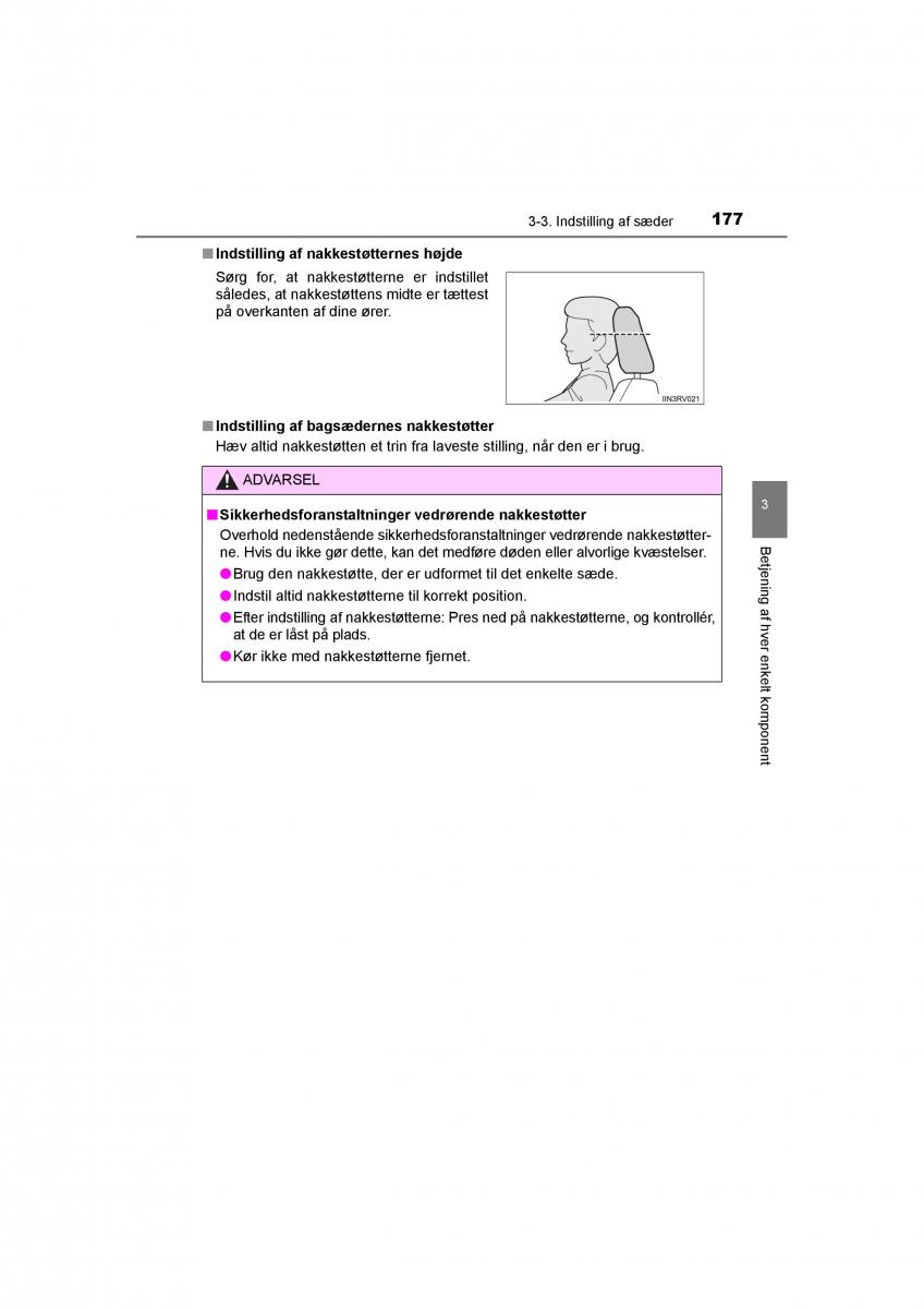 Toyota RAV4 IV 4 Bilens instruktionsbog / page 177