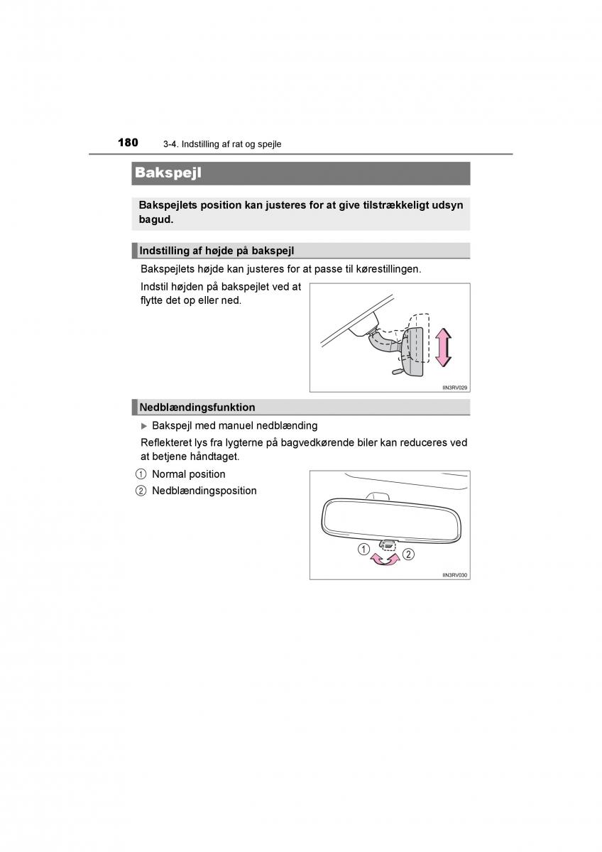 Toyota RAV4 IV 4 Bilens instruktionsbog / page 180