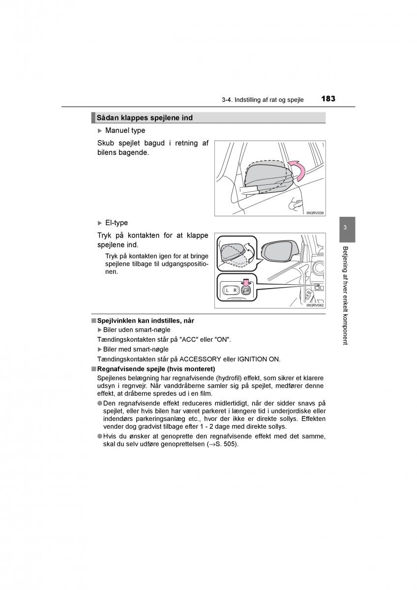 Toyota RAV4 IV 4 Bilens instruktionsbog / page 183