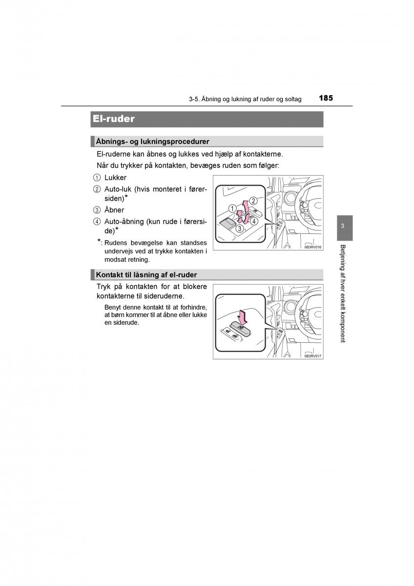 Toyota RAV4 IV 4 Bilens instruktionsbog / page 185