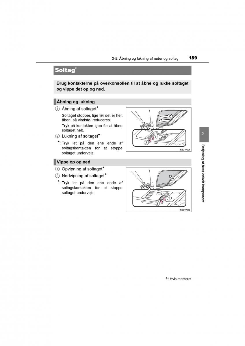 Toyota RAV4 IV 4 Bilens instruktionsbog / page 189