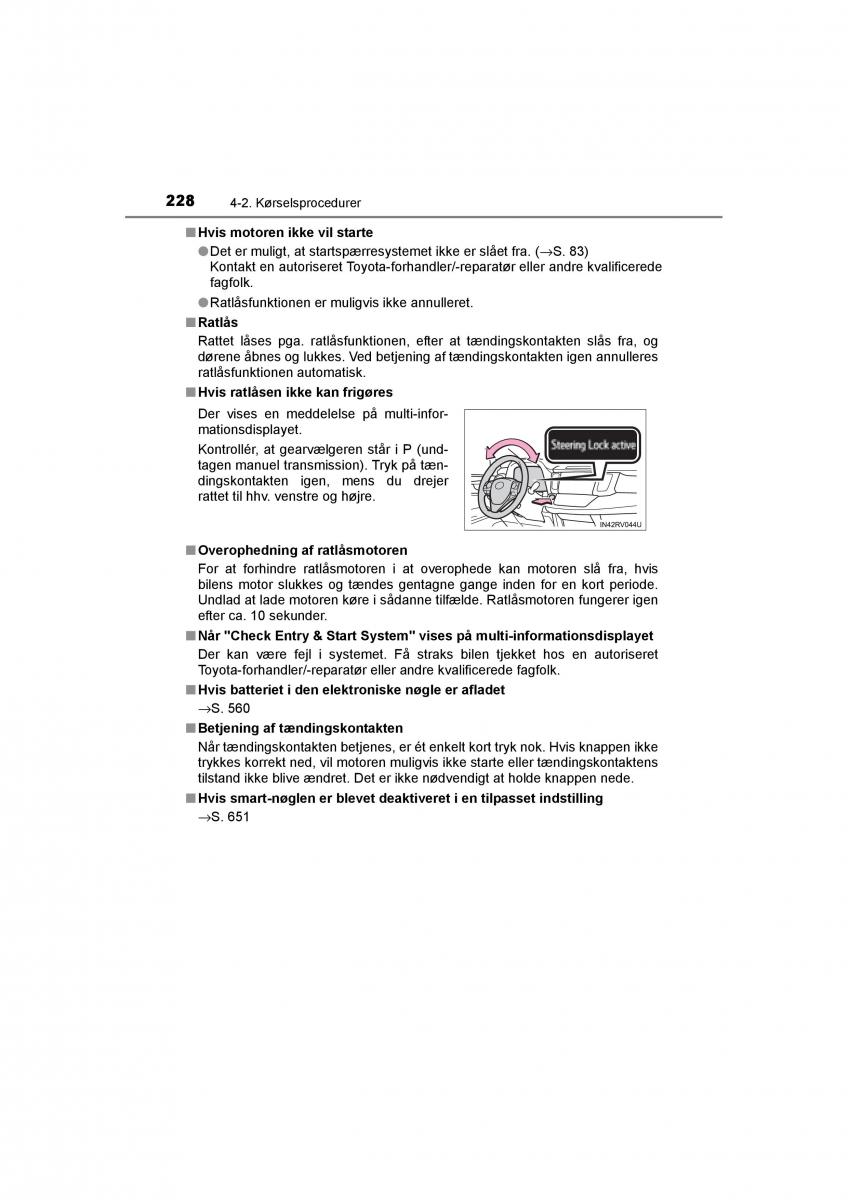 Toyota RAV4 IV 4 Bilens instruktionsbog / page 228