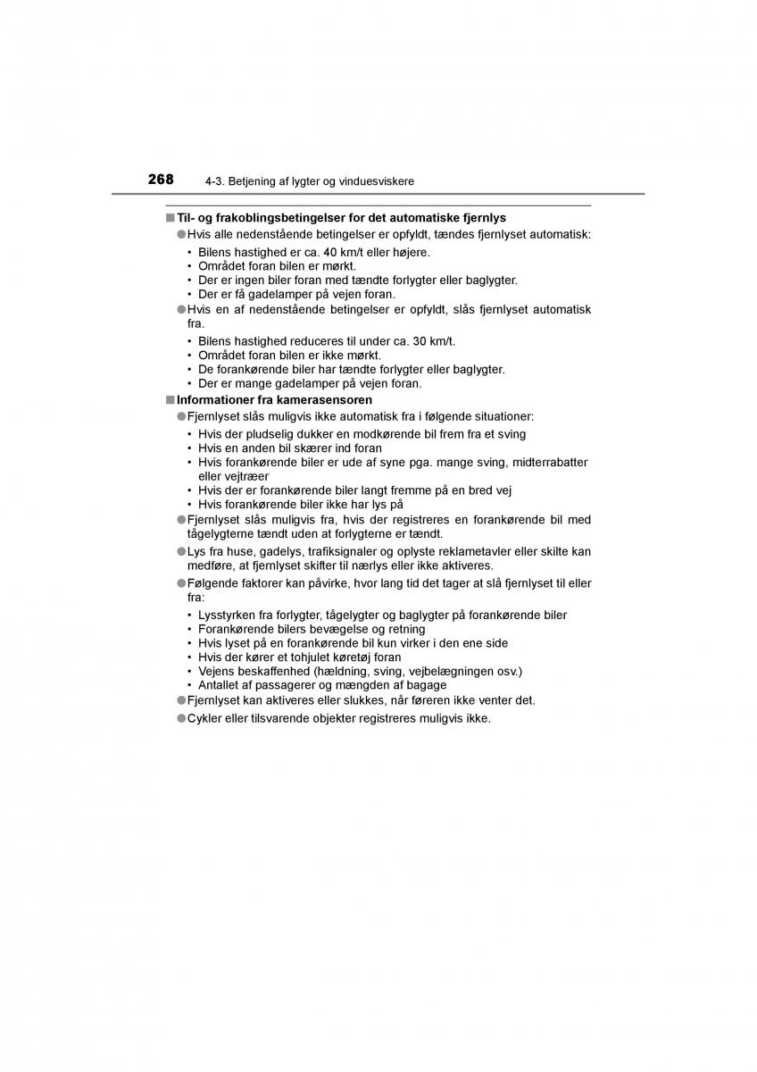 Toyota RAV4 IV 4 Bilens instruktionsbog / page 268