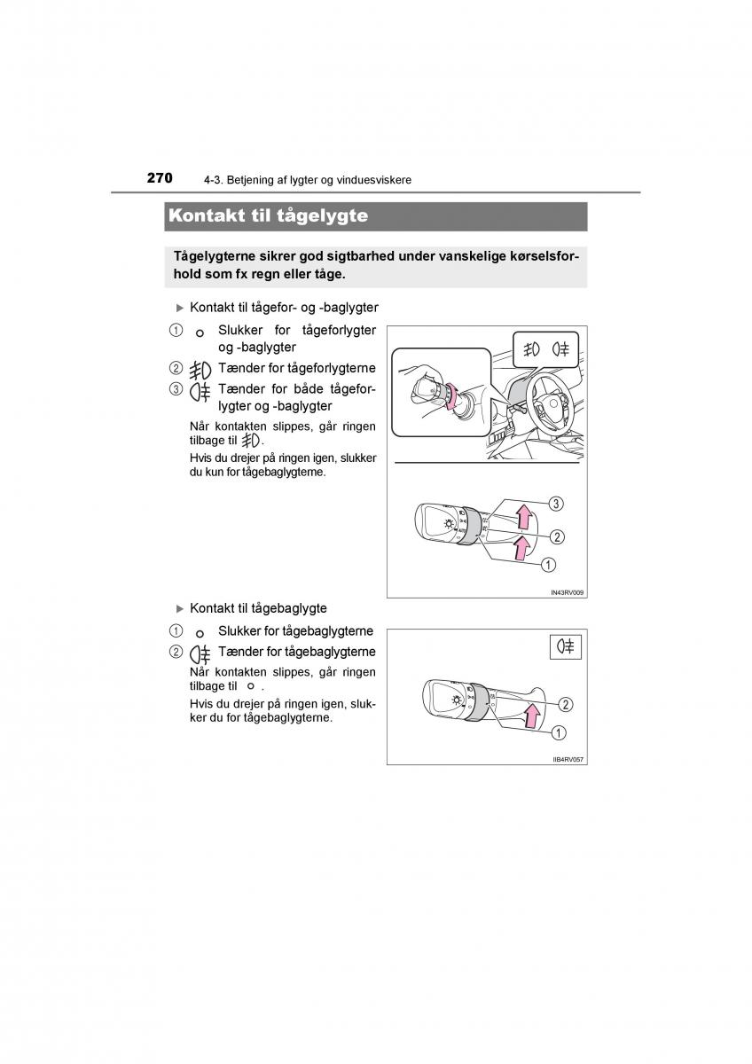 Toyota RAV4 IV 4 Bilens instruktionsbog / page 270