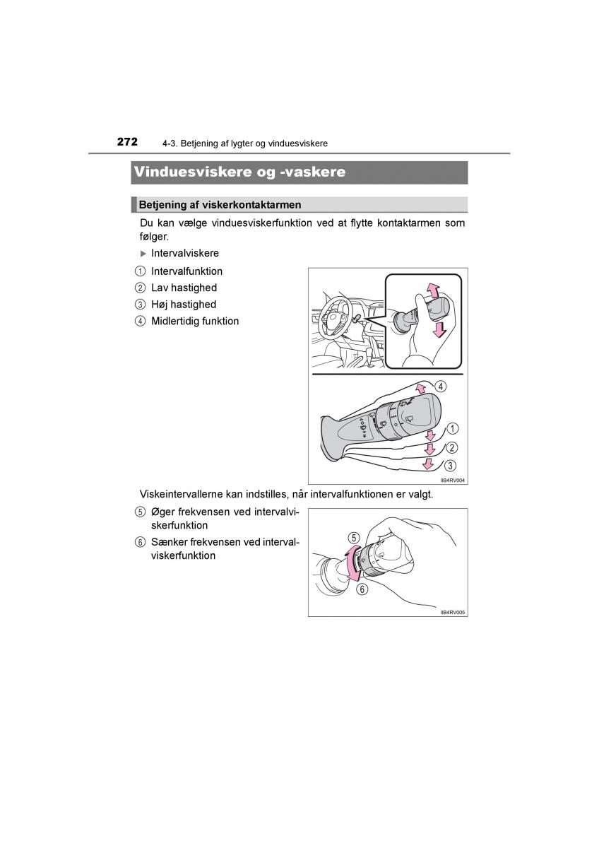 Toyota RAV4 IV 4 Bilens instruktionsbog / page 272