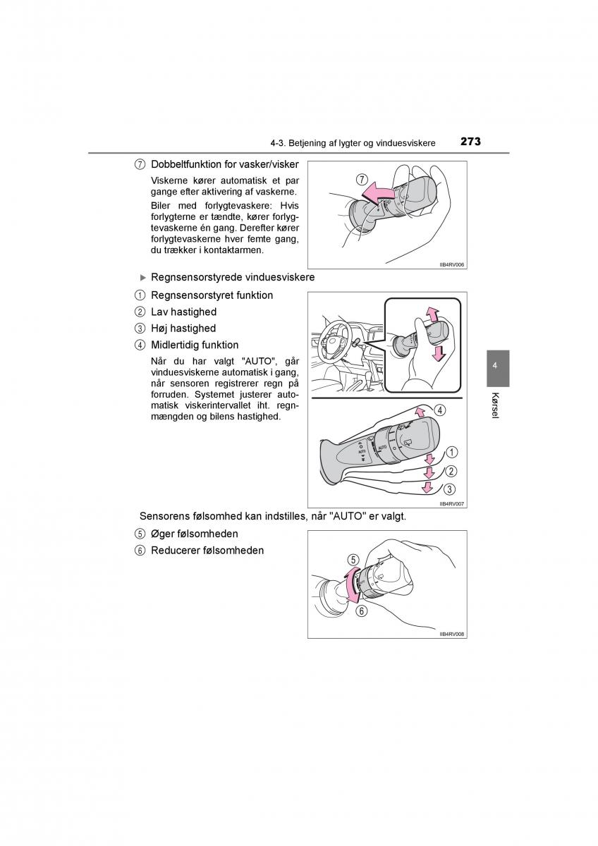 Toyota RAV4 IV 4 Bilens instruktionsbog / page 273