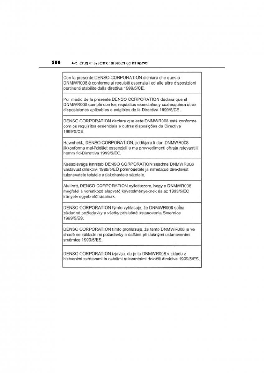 Toyota RAV4 IV 4 Bilens instruktionsbog / page 288