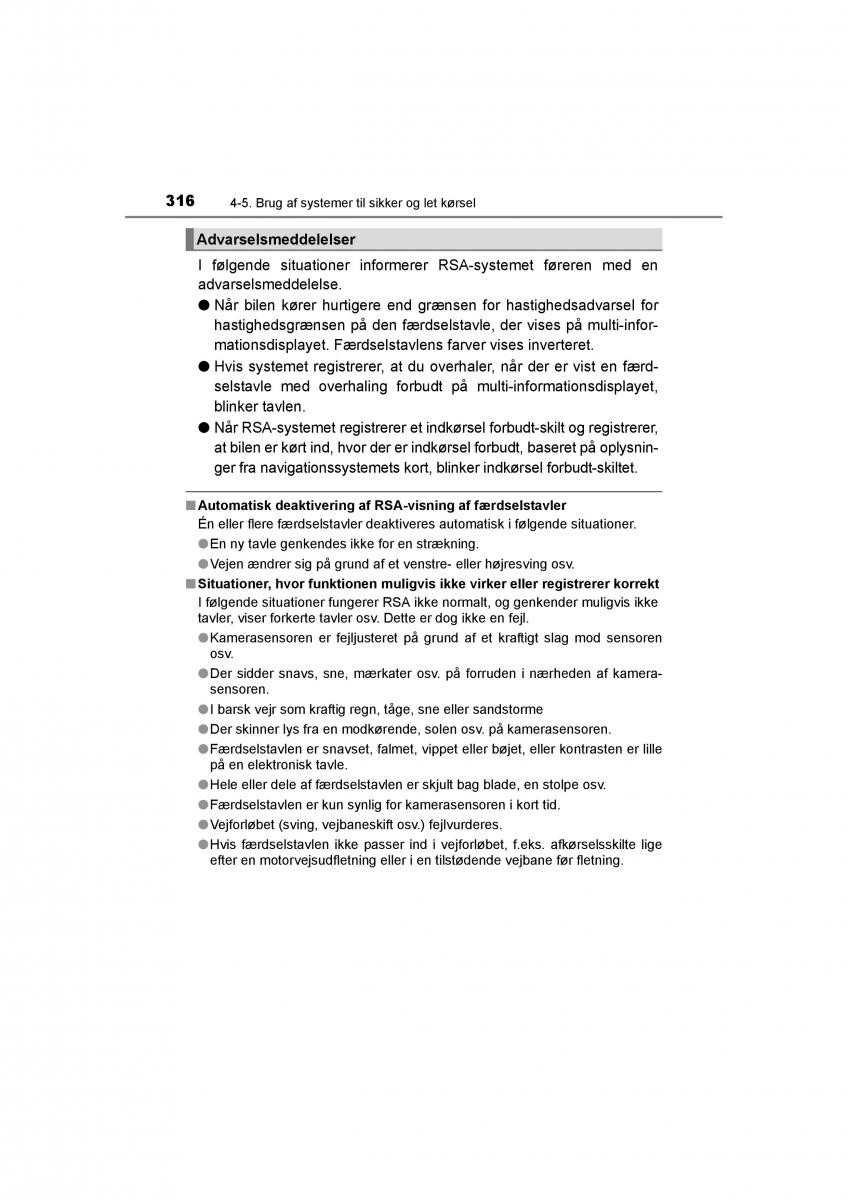 Toyota RAV4 IV 4 Bilens instruktionsbog / page 316