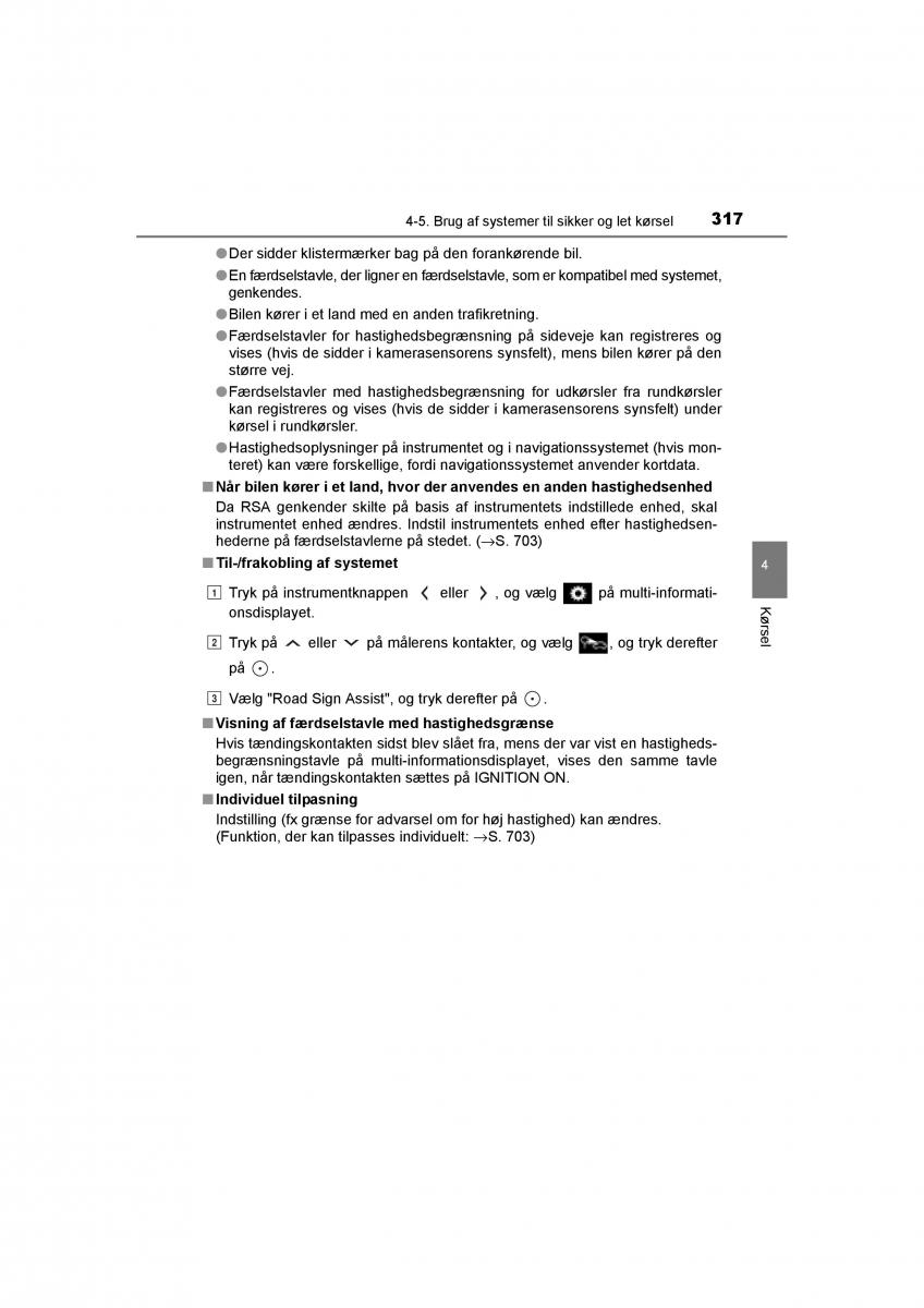 Toyota RAV4 IV 4 Bilens instruktionsbog / page 317