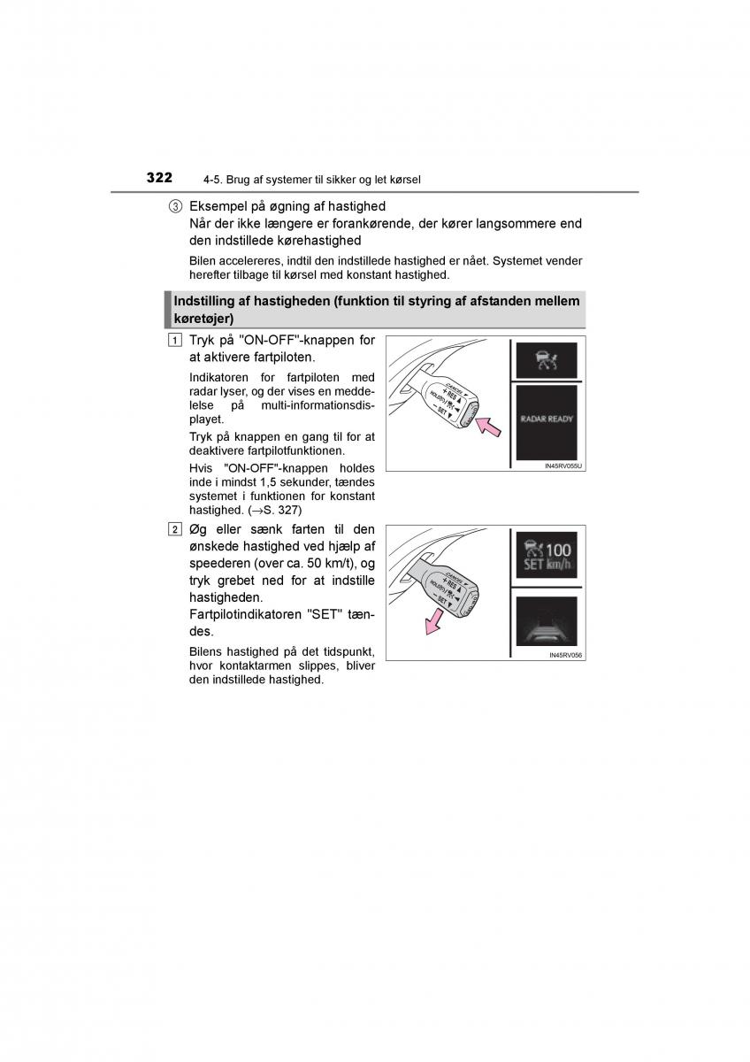 Toyota RAV4 IV 4 Bilens instruktionsbog / page 322