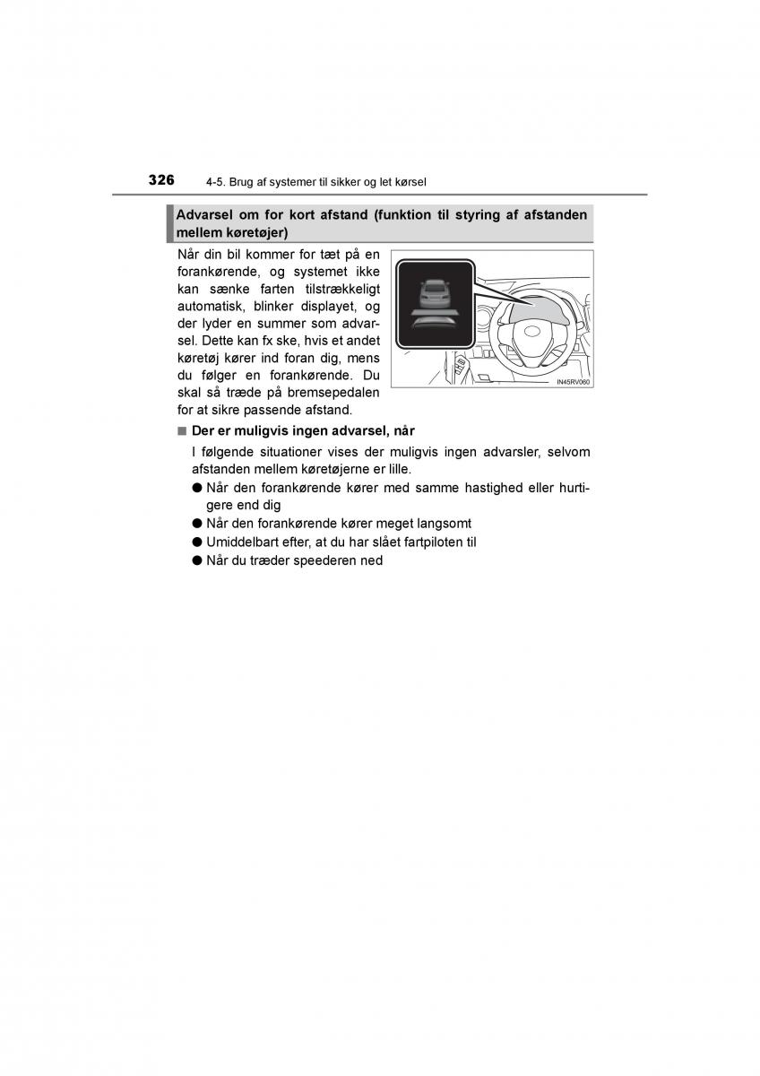 Toyota RAV4 IV 4 Bilens instruktionsbog / page 326