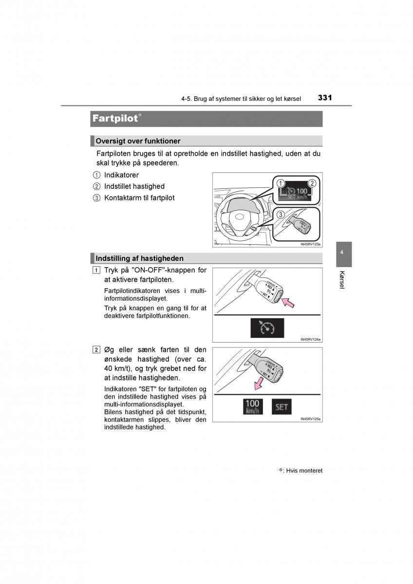 Toyota RAV4 IV 4 Bilens instruktionsbog / page 331