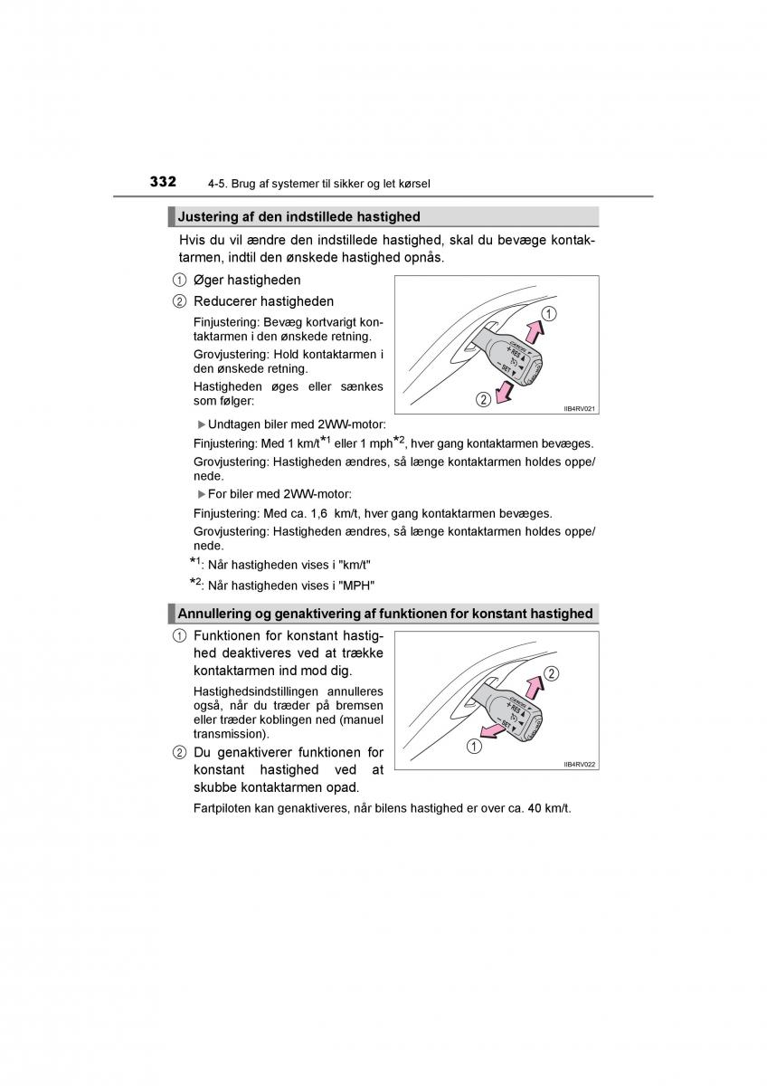 Toyota RAV4 IV 4 Bilens instruktionsbog / page 332