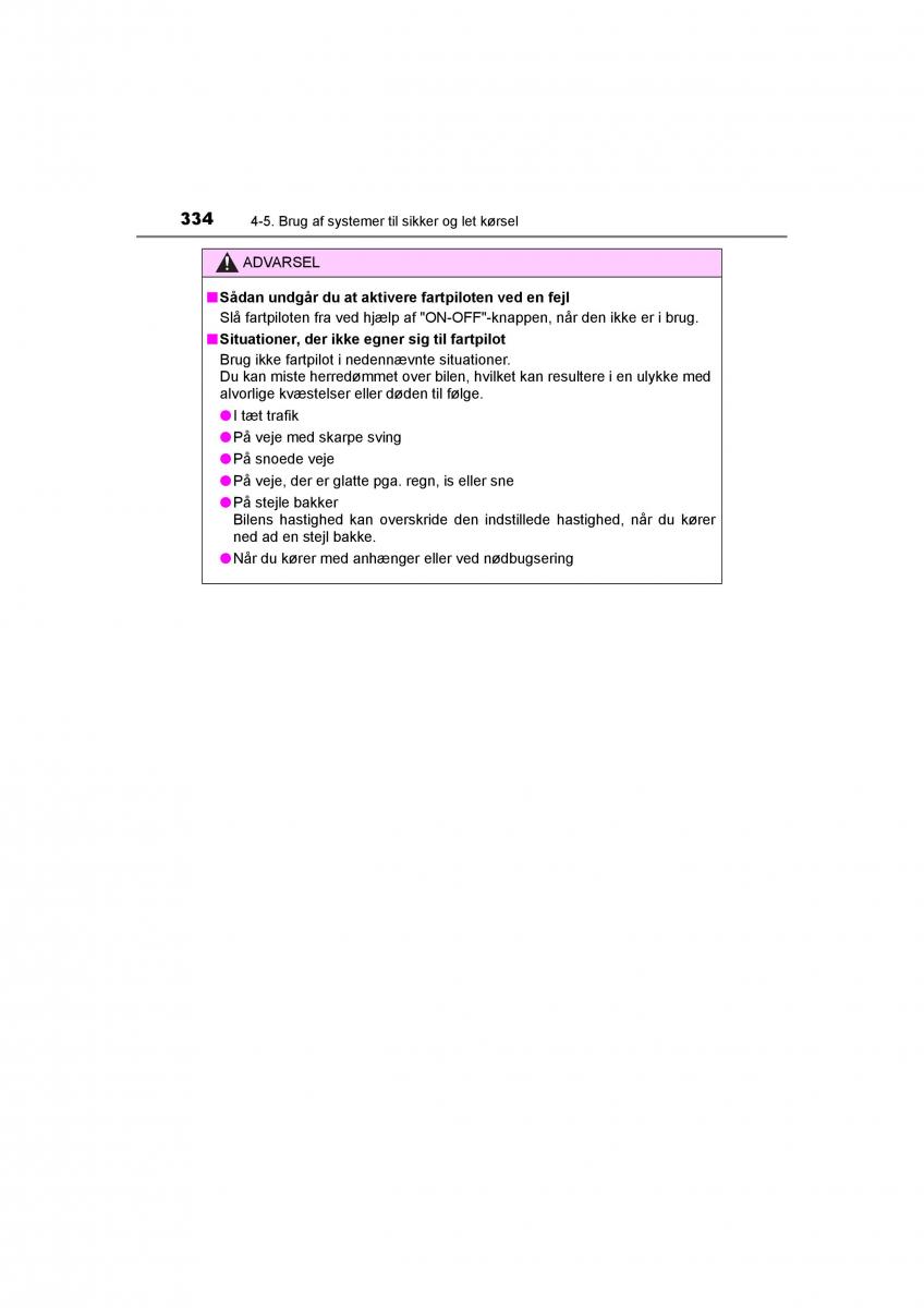 Toyota RAV4 IV 4 Bilens instruktionsbog / page 334