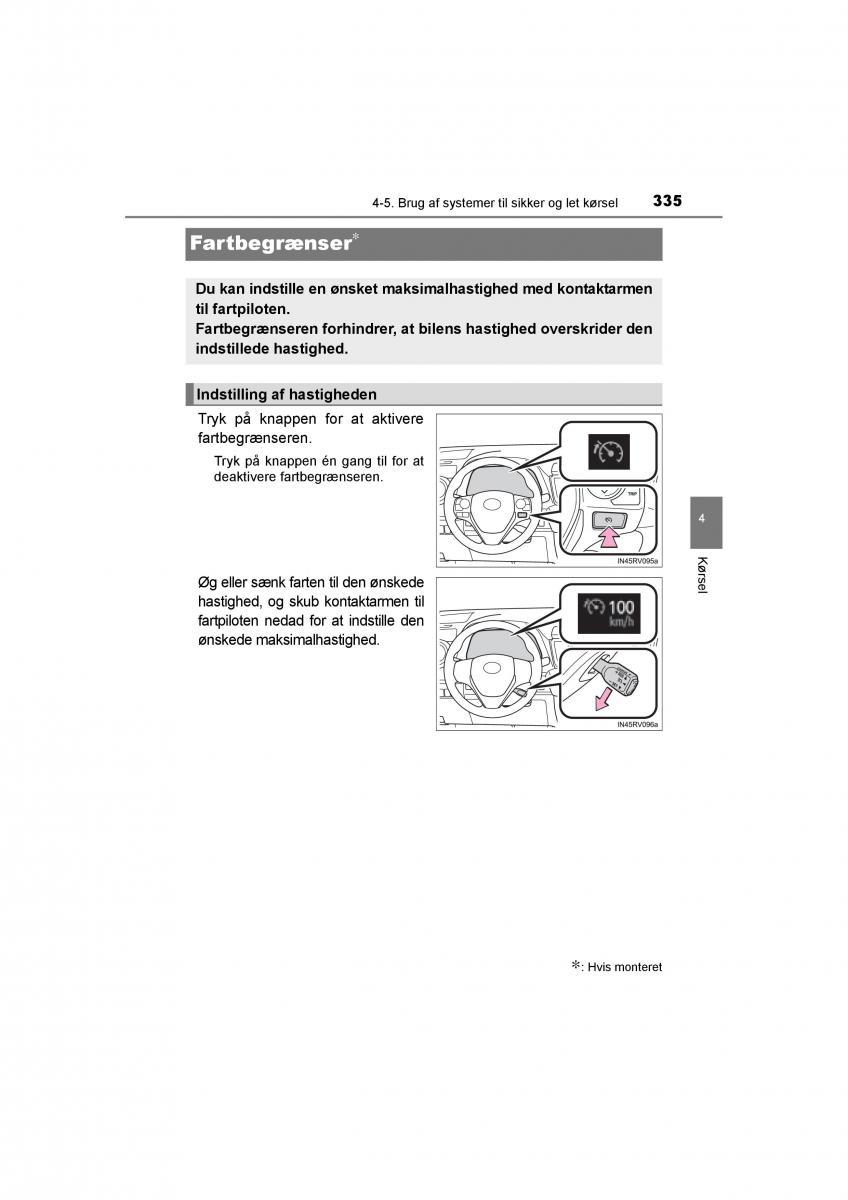 Toyota RAV4 IV 4 Bilens instruktionsbog / page 335