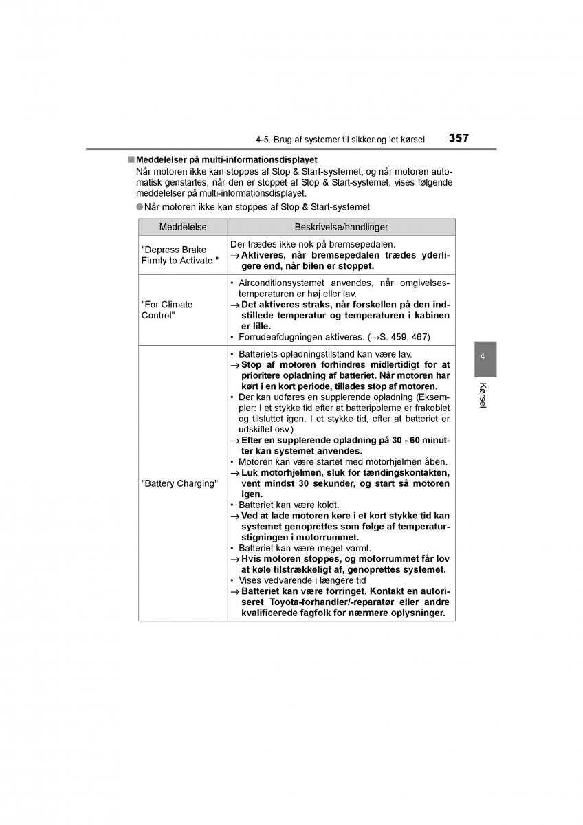 Toyota RAV4 IV 4 Bilens instruktionsbog / page 357