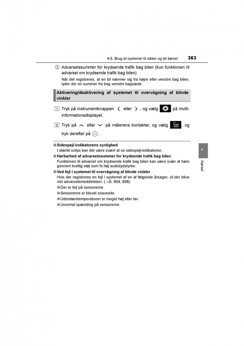 Toyota RAV4 IV 4 Bilens instruktionsbog / page 363