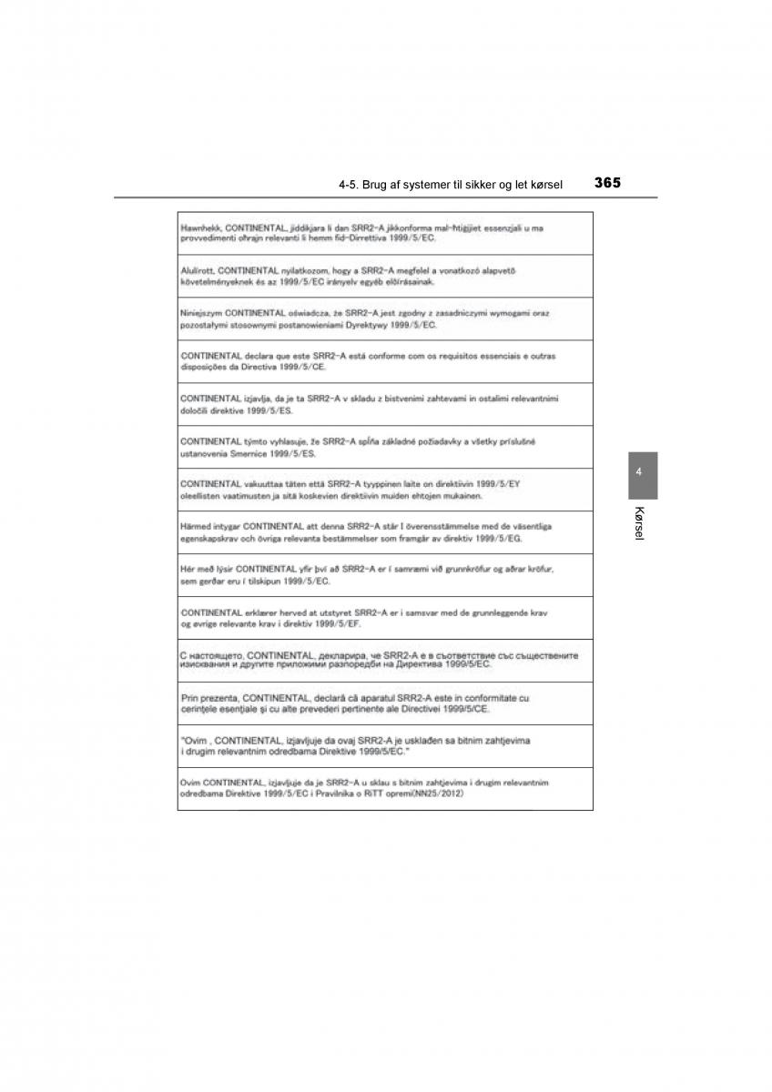 Toyota RAV4 IV 4 Bilens instruktionsbog / page 365