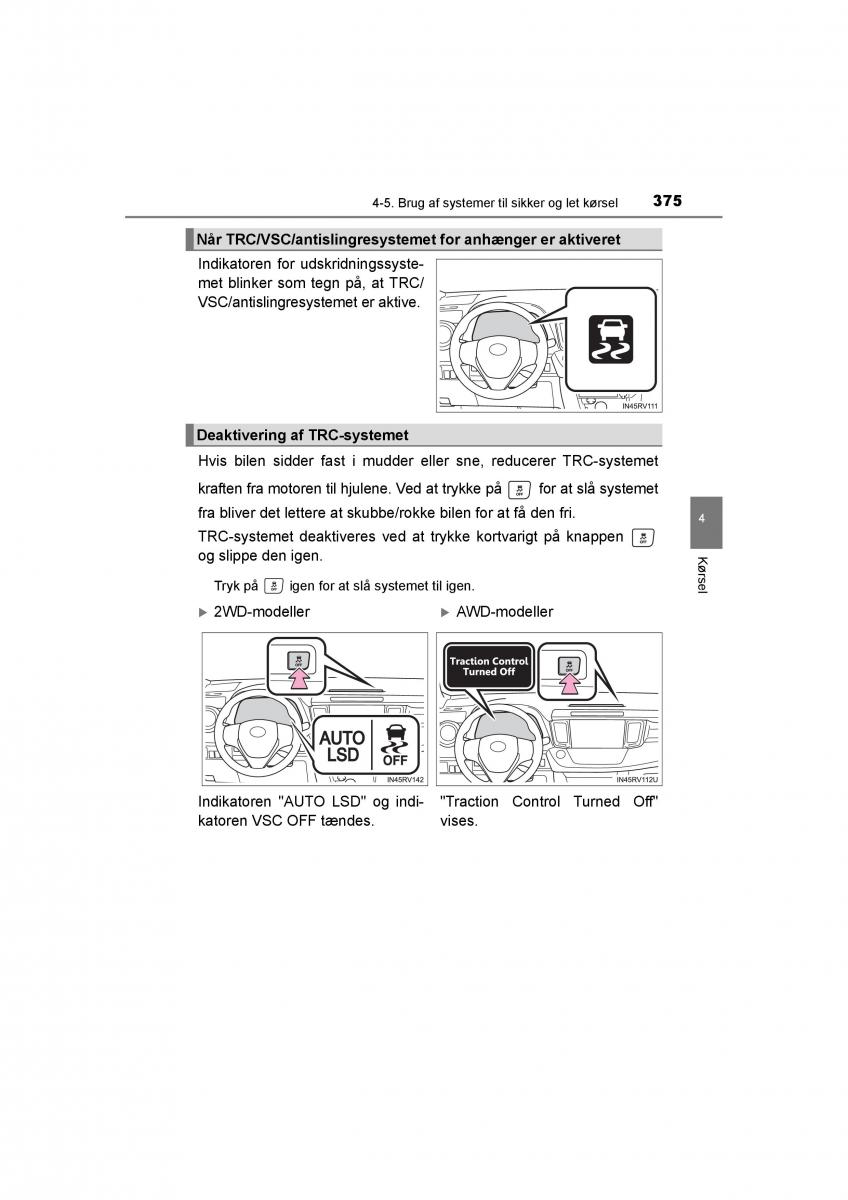 Toyota RAV4 IV 4 Bilens instruktionsbog / page 375