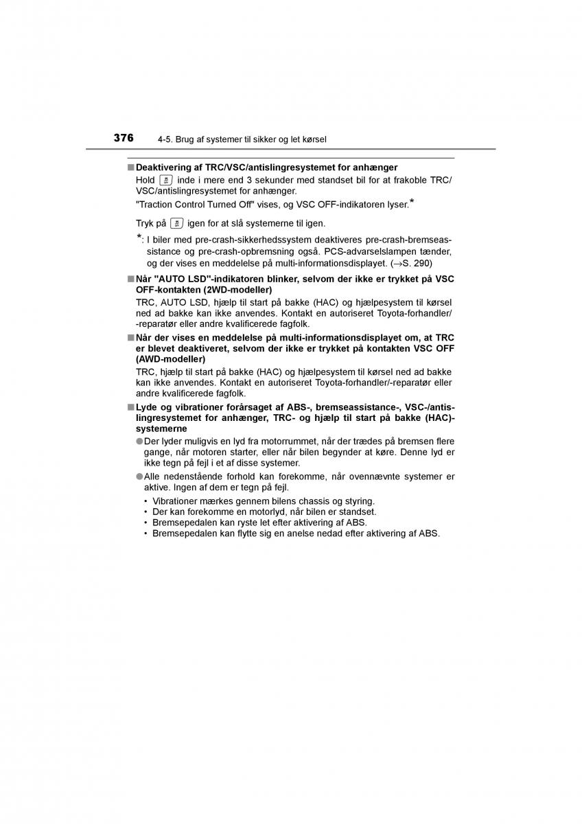 Toyota RAV4 IV 4 Bilens instruktionsbog / page 376