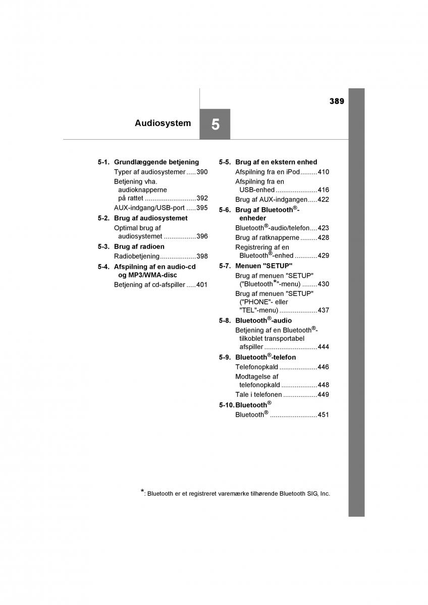 Toyota RAV4 IV 4 Bilens instruktionsbog / page 389