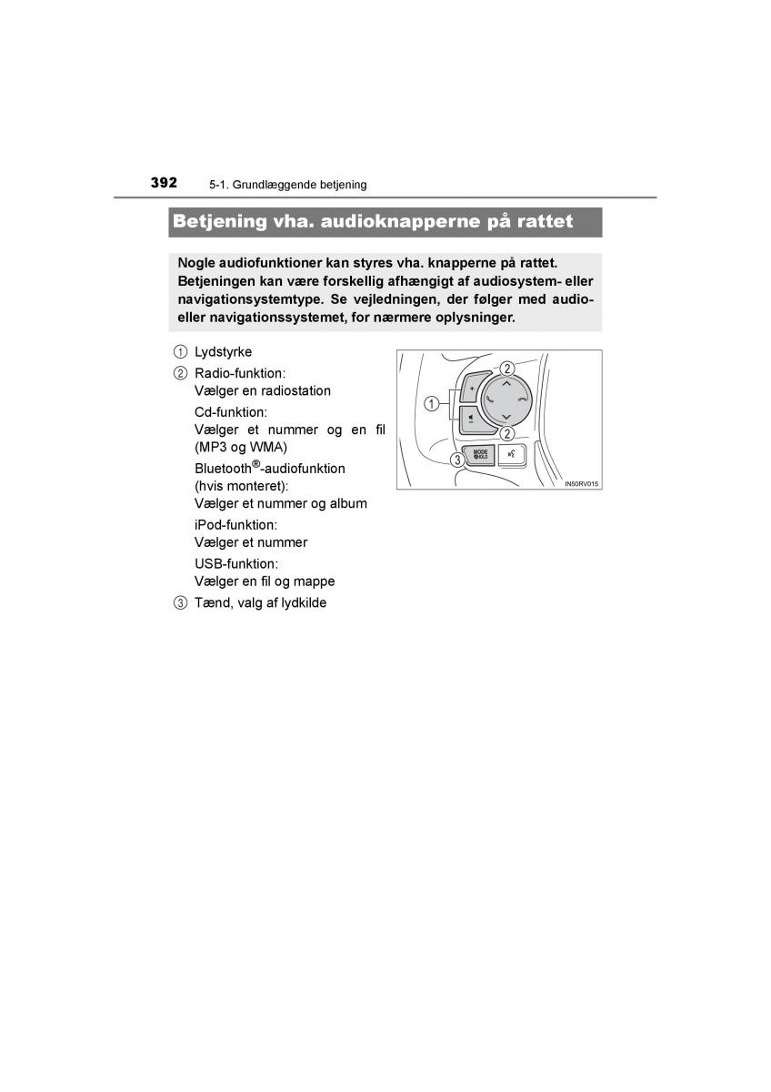 Toyota RAV4 IV 4 Bilens instruktionsbog / page 392